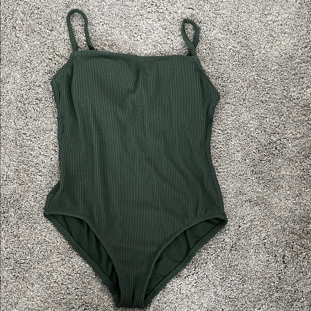 Kona Sol Dark Green One Piece Swimsuit